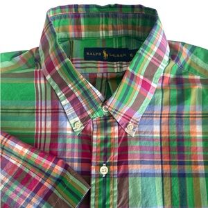 Polo Ralph Lauren XL Madras Plaid Casual Button Down